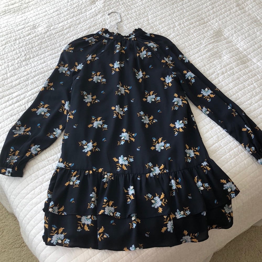 Loft Navy Ruffle Dress - Picture 5 of 7